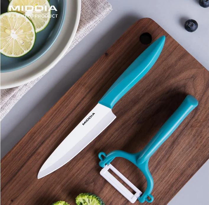 Ceramic Fruit Knife & Peeler Set, model 1020047SP, catalog photograph