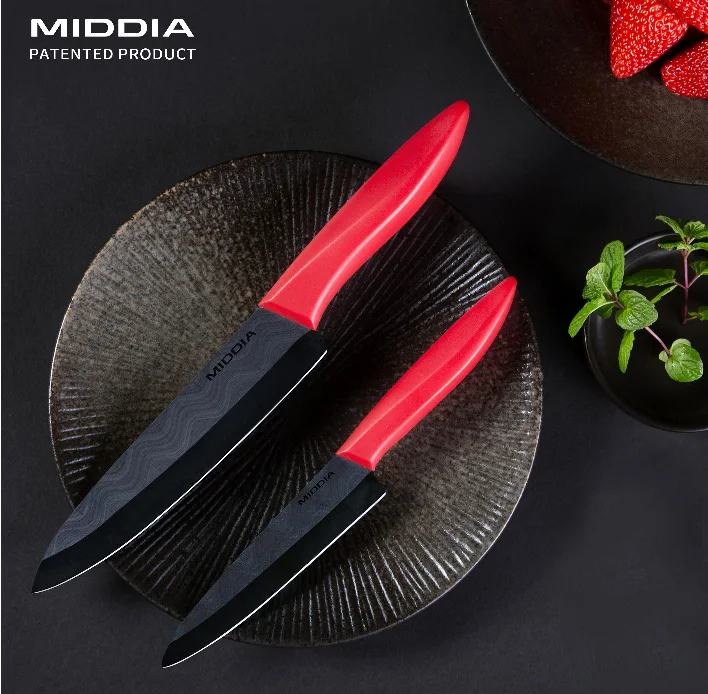 2 PCS Black Ceramic Knife Set, model 2020066S4